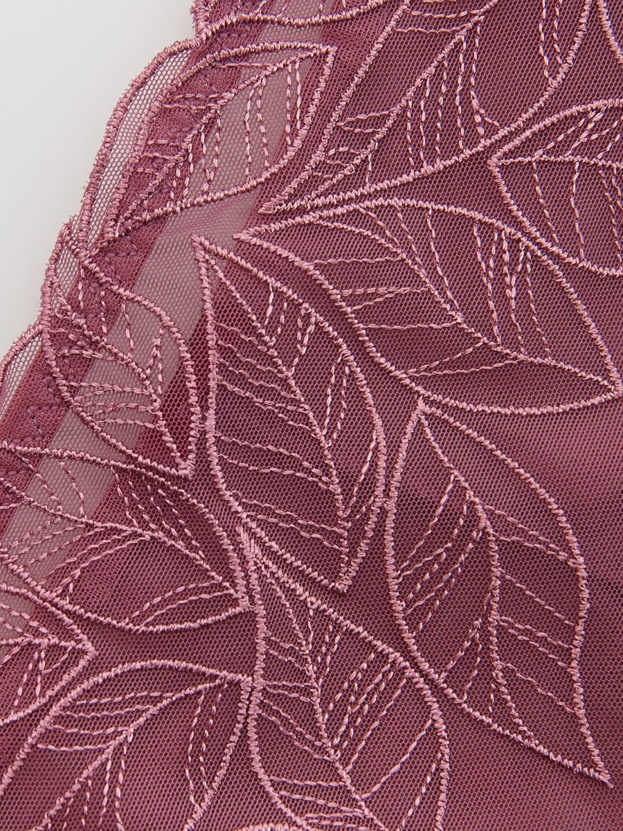 Mesh thongs - mauve - RESERVED - 4