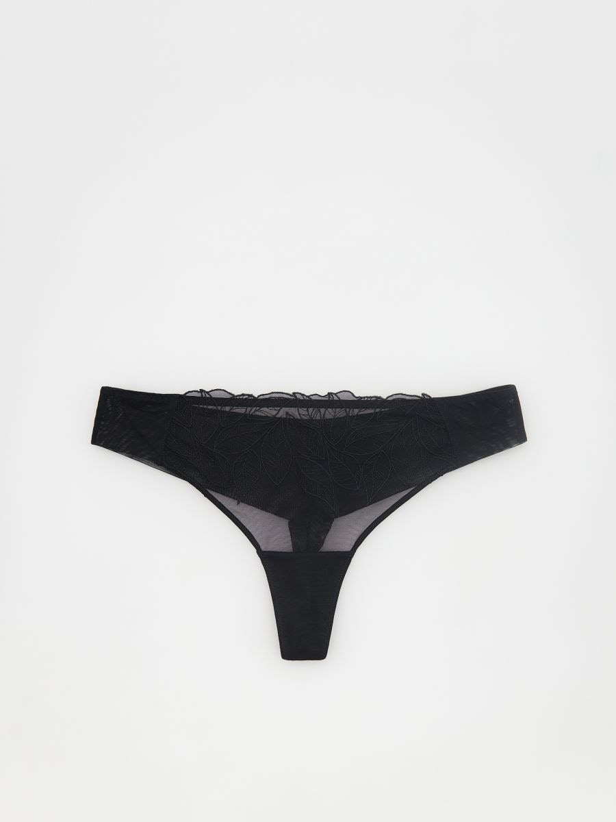 Mesh thongs - black - RESERVED - 3