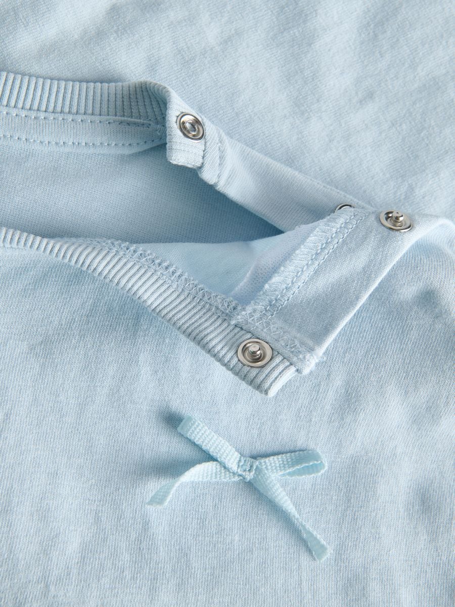 T-Shirt mit Schleifen - blassblau - RESERVED - 3