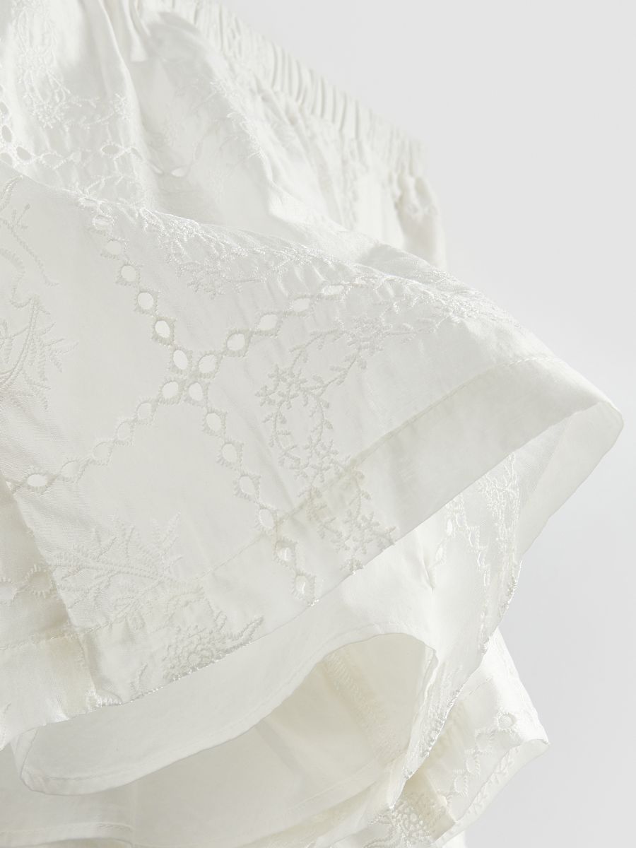 Eyelet lyocell shorts - white - RESERVED - 7