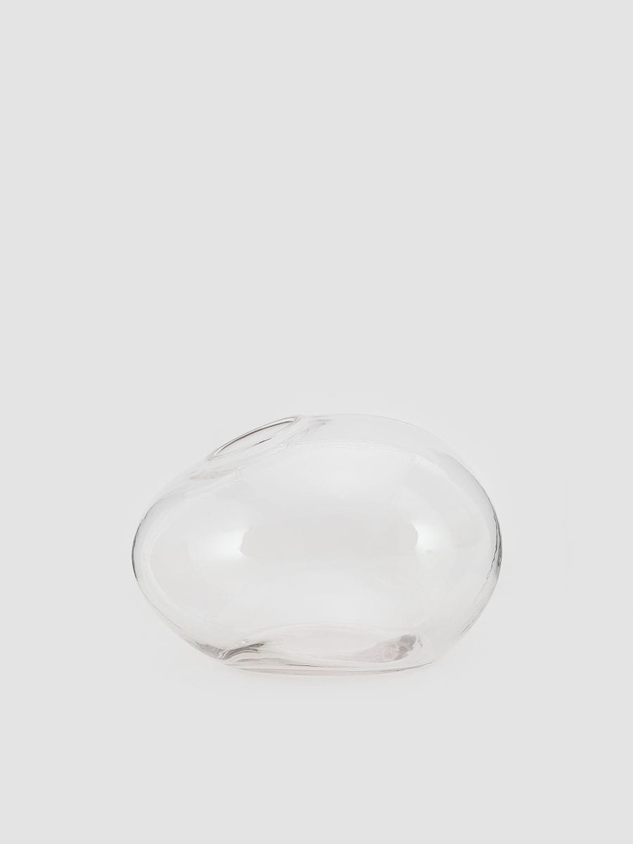 Glass vase - white - RESERVED