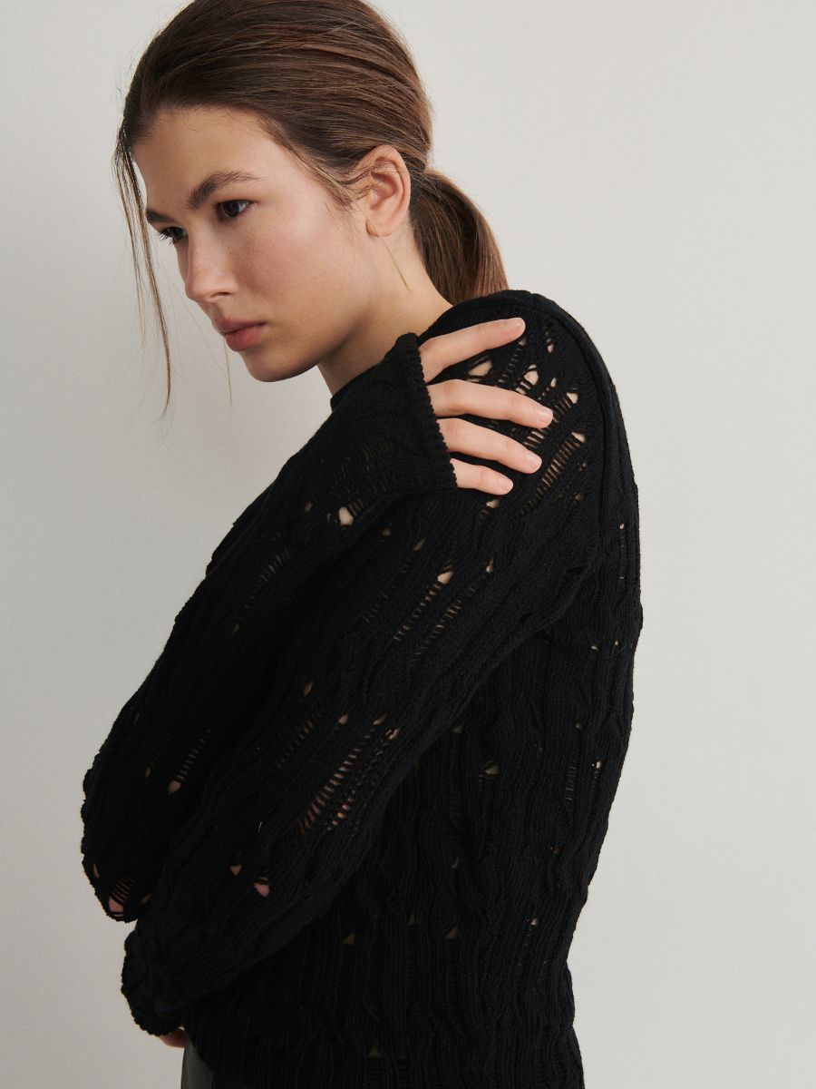 Openwork jumper - black - RESERVED - 2