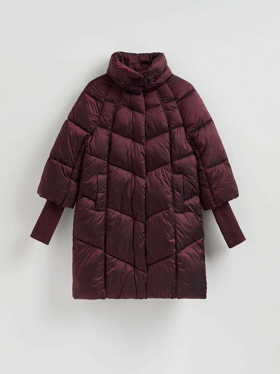 Pikk tepitud jope - bordoopunane - RESERVED