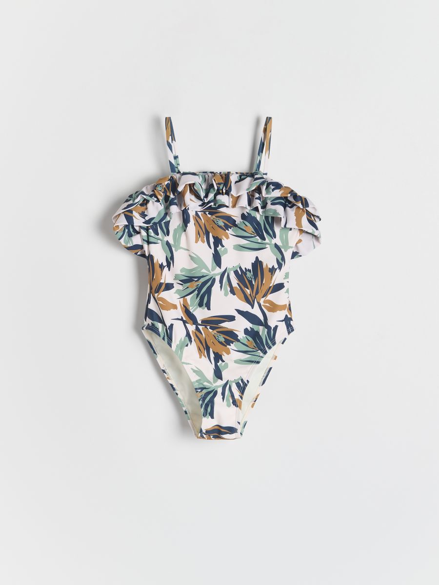Gemusterter Badeanzug - creme - RESERVED