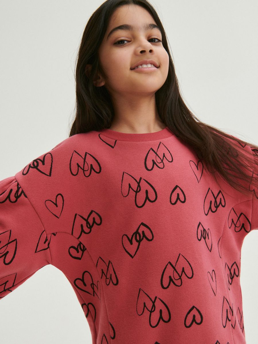 Duks s printom srca - roze - RESERVED - 6