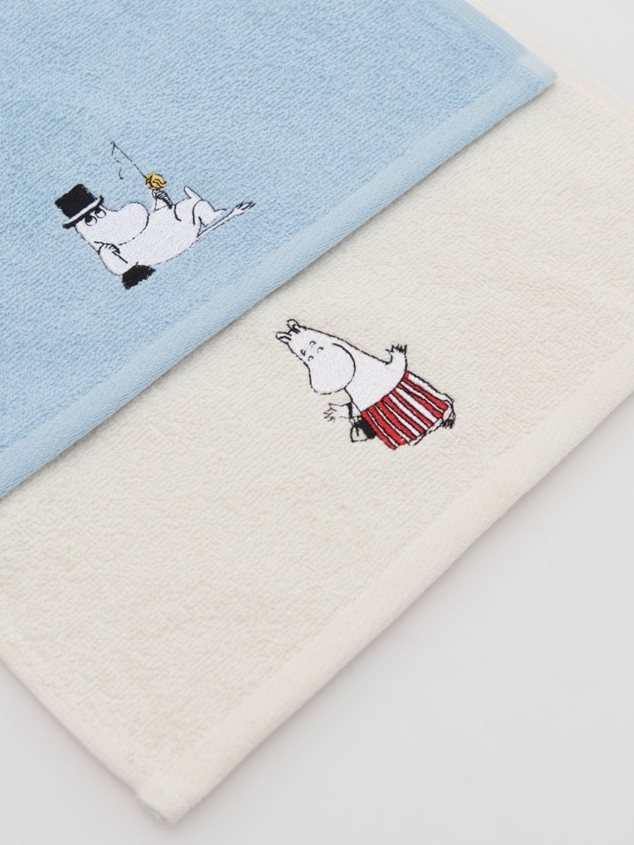 Bomuldshåndklæder – 2-pak - flerfarvet - RESERVED