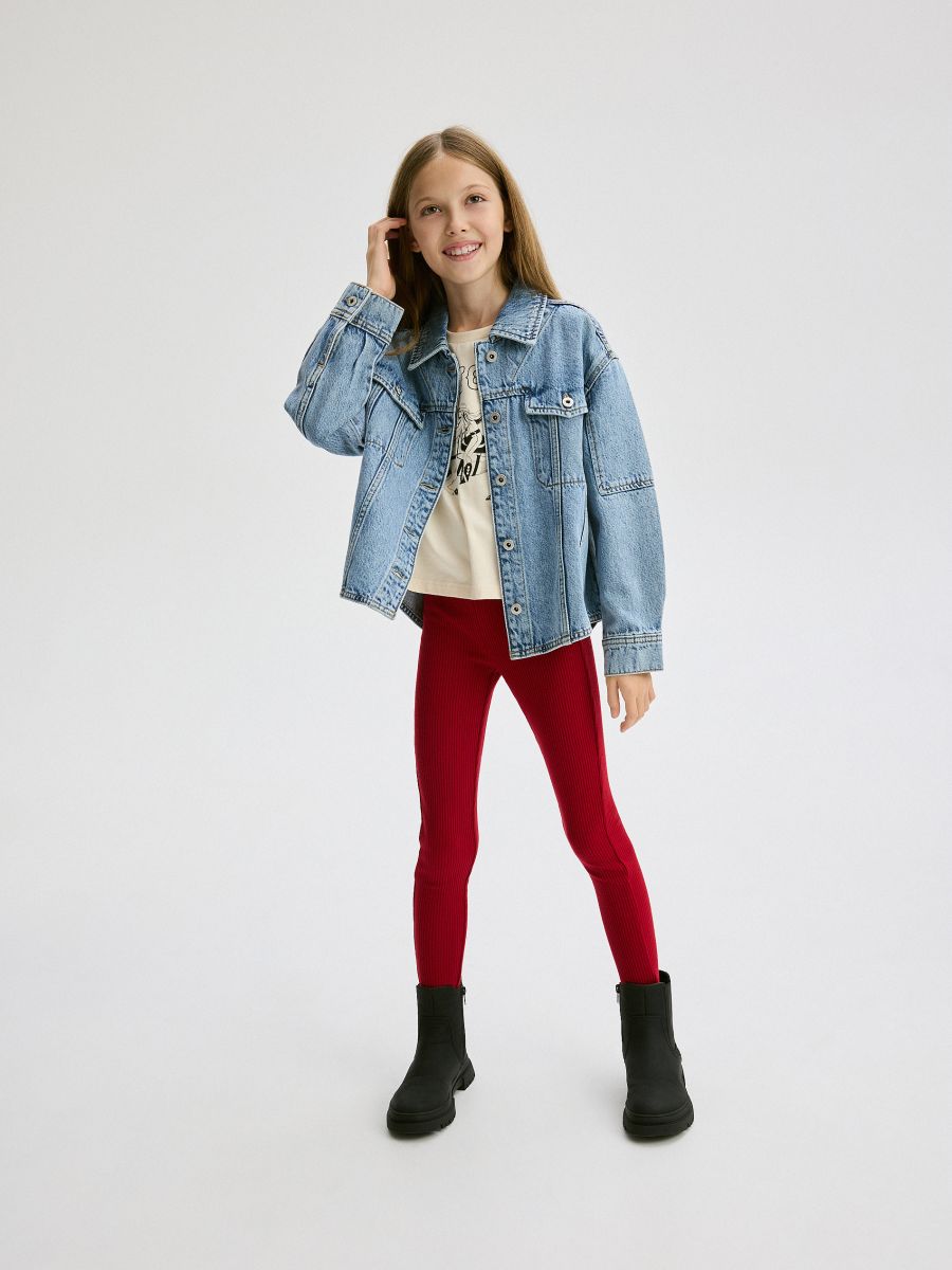 Stirrup leggings - red - RESERVED - 3