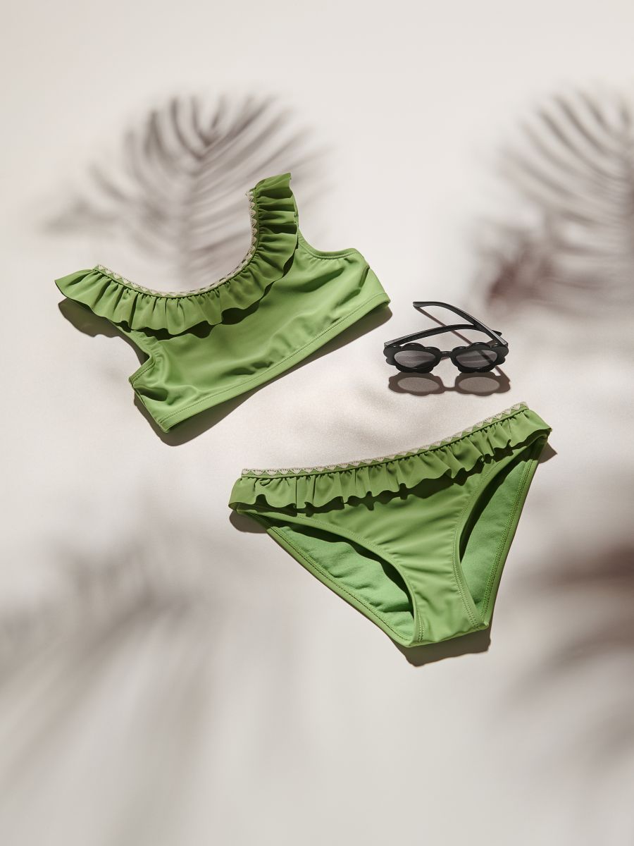 GIRLS` SWIMMING SUIT - helles Olivgrün - RESERVED