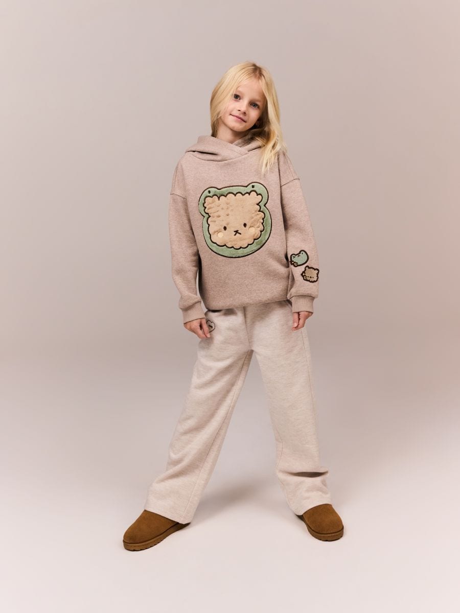 GIRLS` TROUSERS - beige - RESERVED