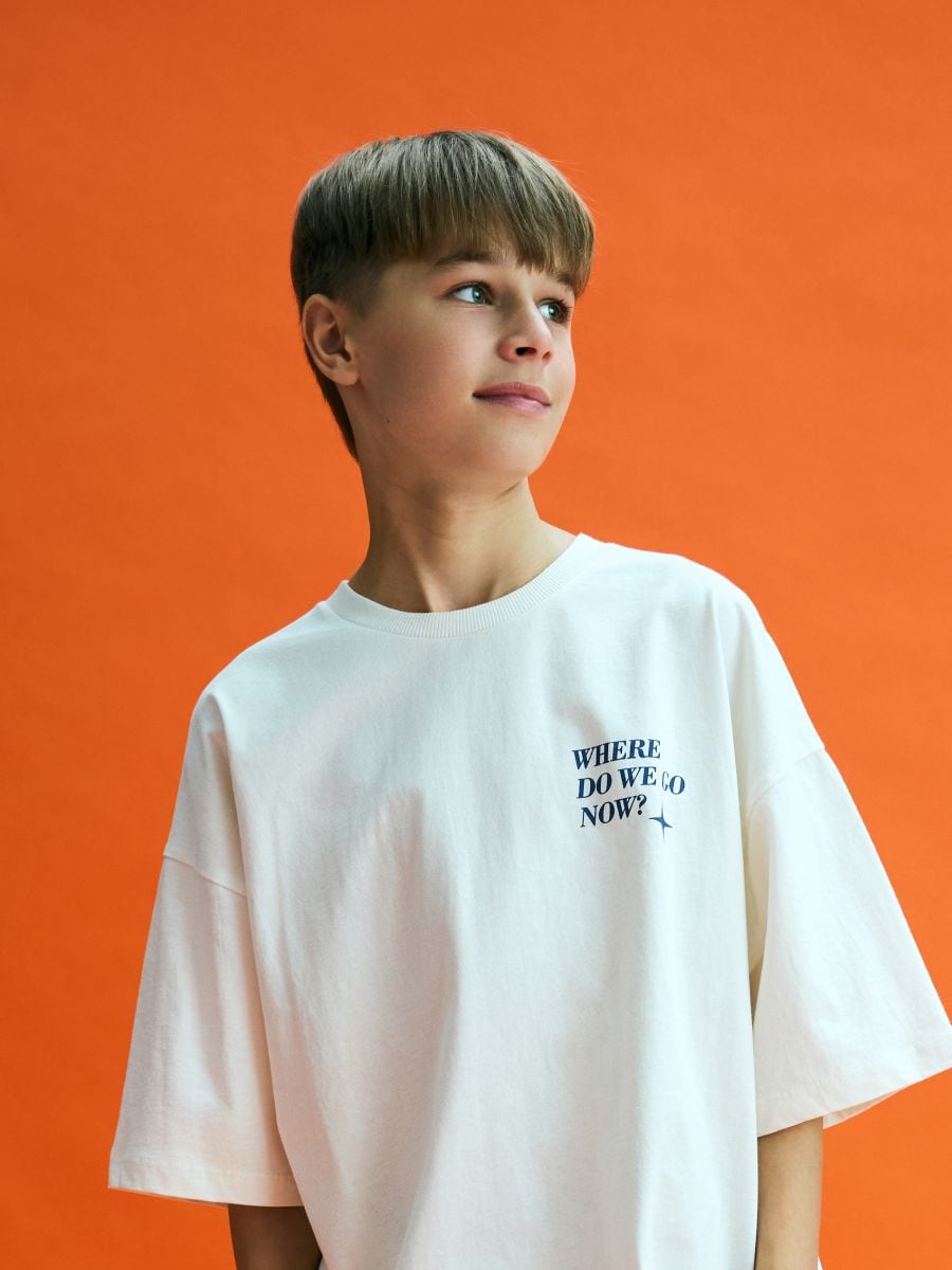 T-shirt with print - cream - RESERVED - 3