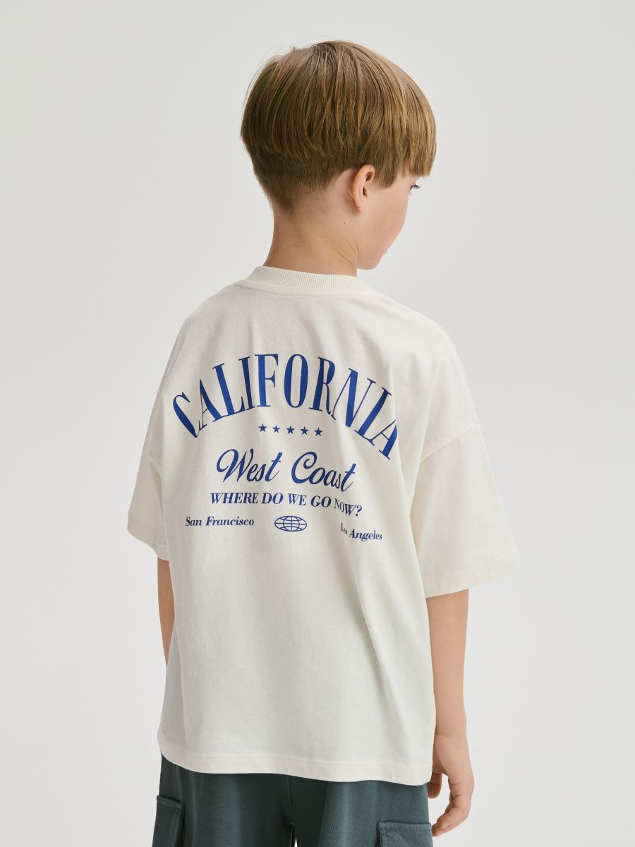 T-shirt with print - beige - RESERVED - 5