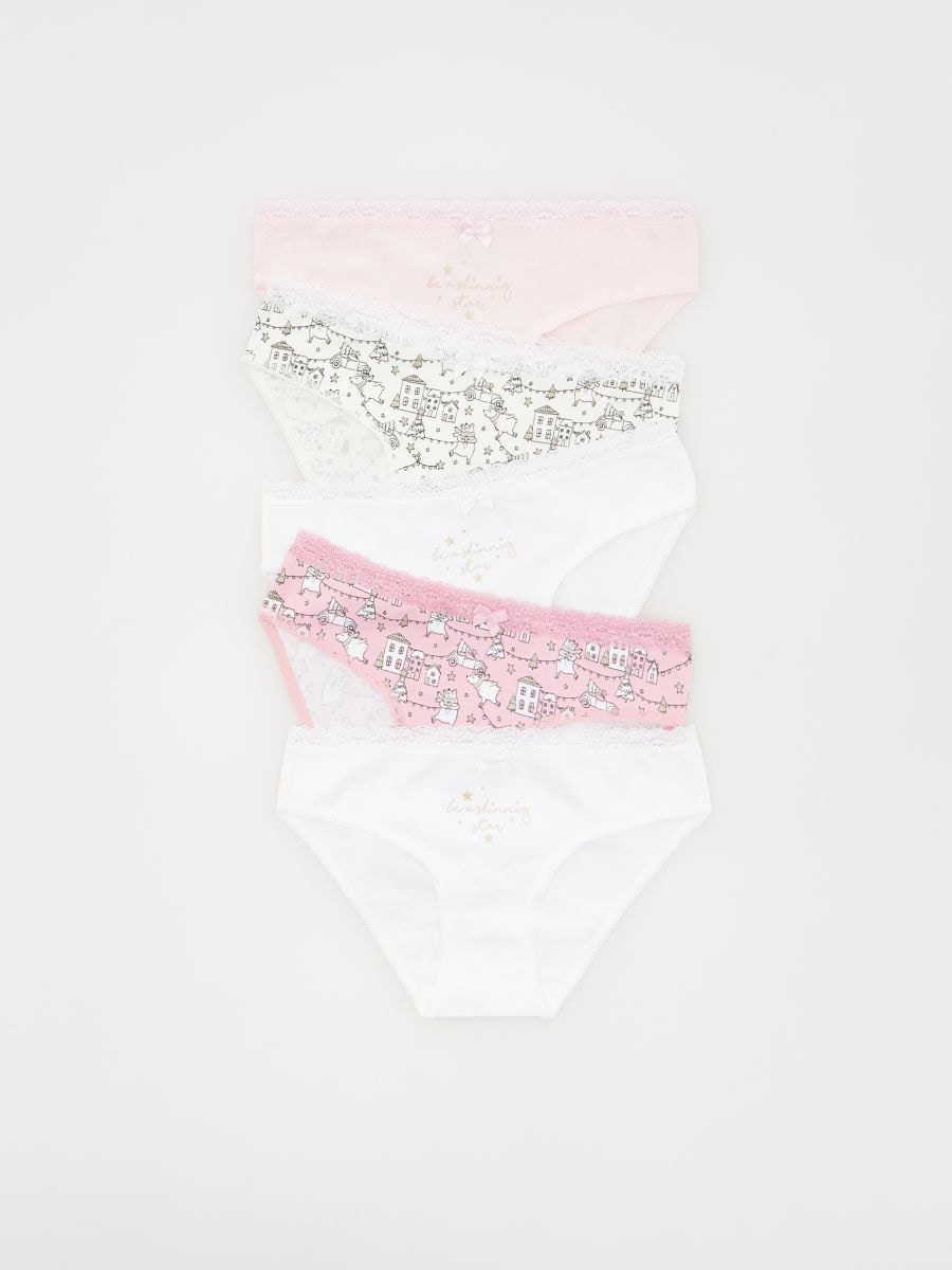 Knickers with Christmas motif 5 pack COLOUR white - RESERVED