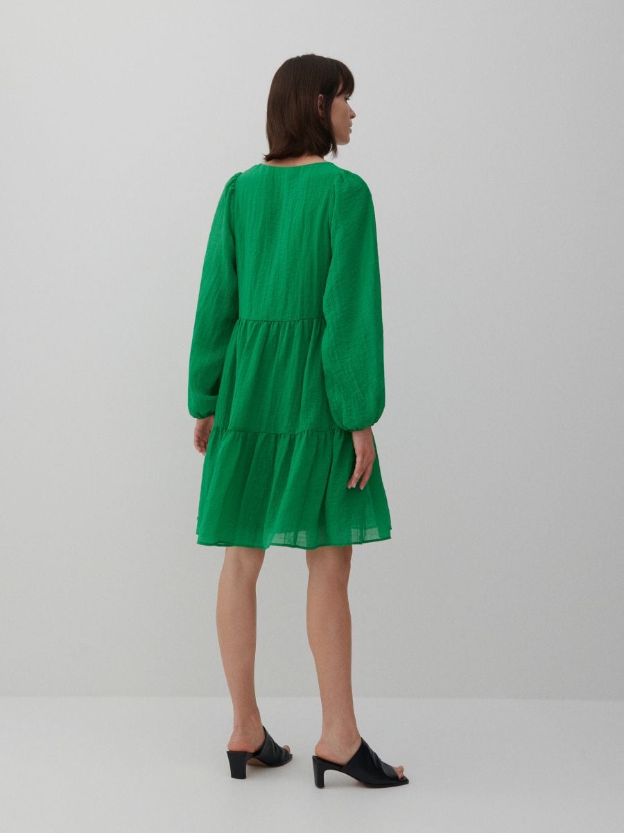 Kleid aus Strukturstoff - grün - RESERVED - 5