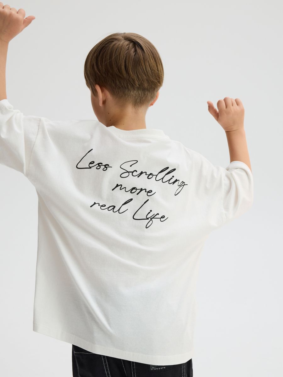 T-shirt with print - cream - RESERVED - 2
