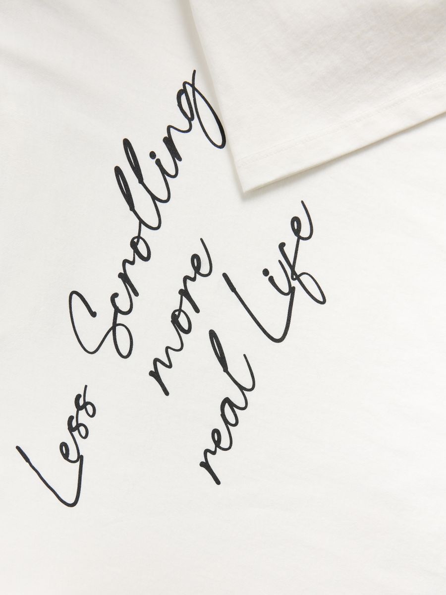 T-shirt with print - cream - RESERVED - 4