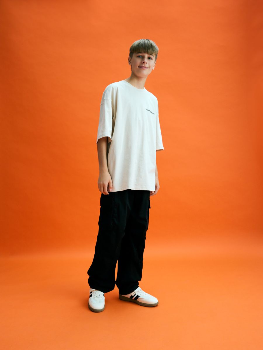 T-shirt with print - beige - RESERVED - 3