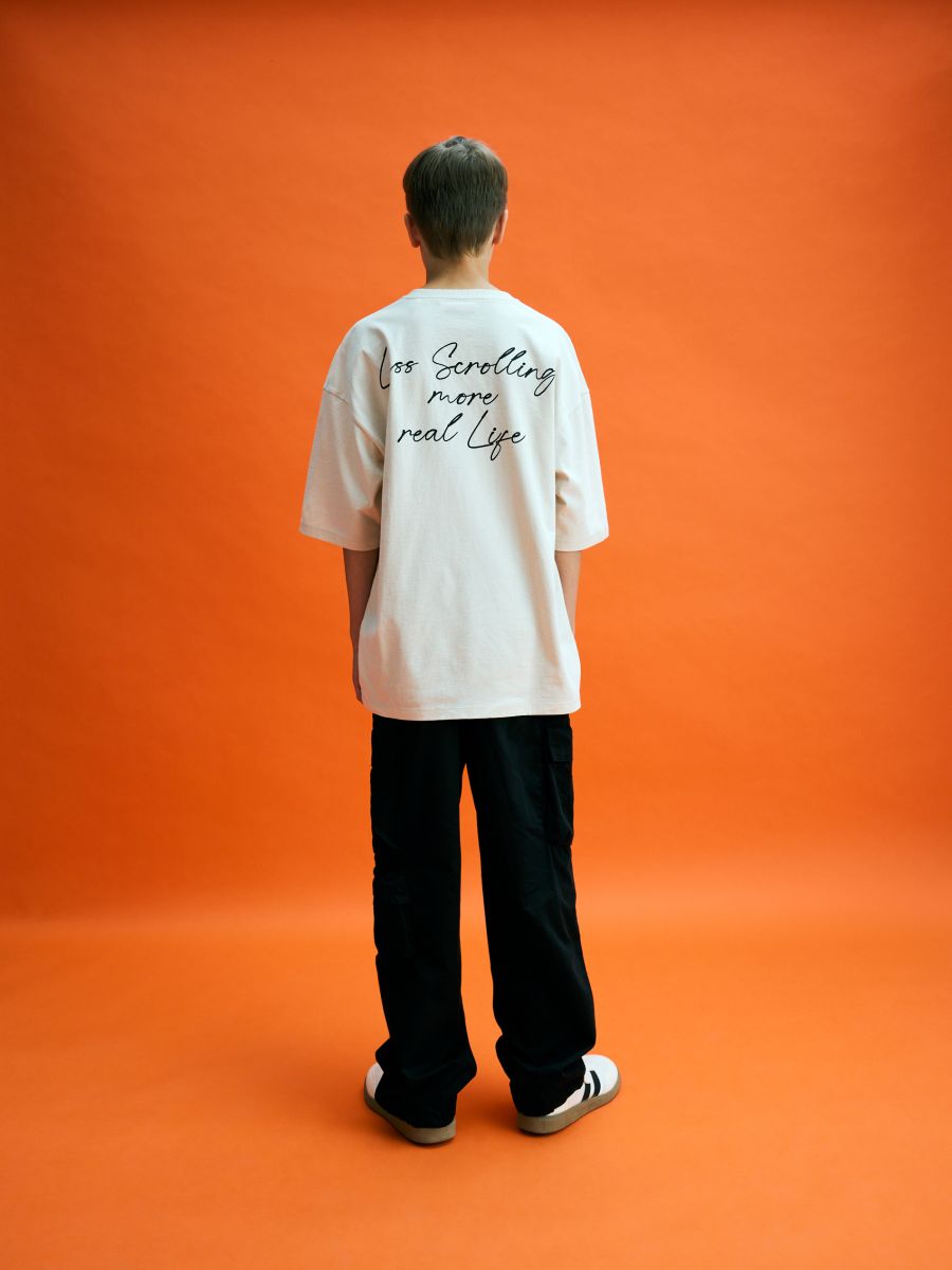 T-shirt with print - beige - RESERVED - 4