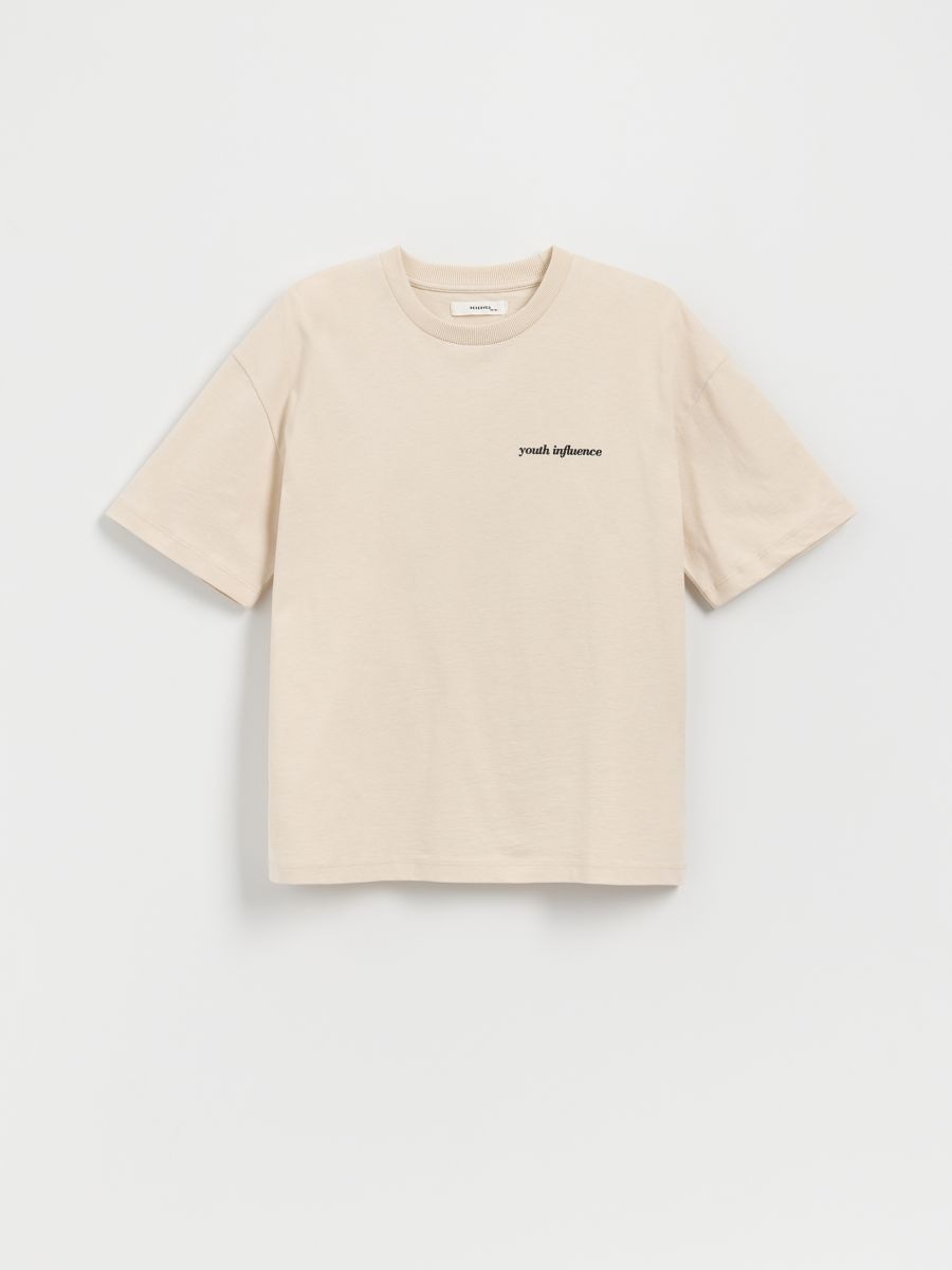T-shirt with print - beige - RESERVED - 2