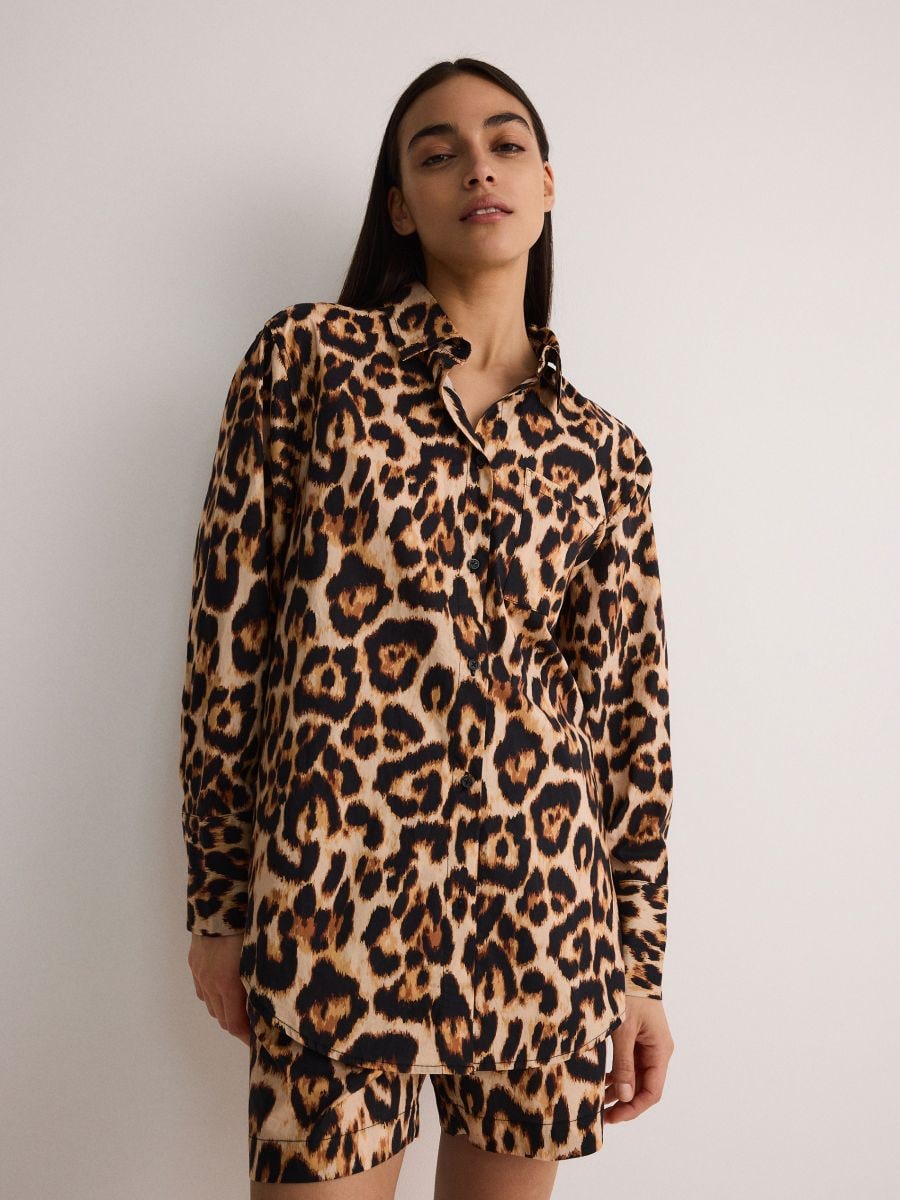 Bluse mit Tiermuster - bunt - RESERVED - 3