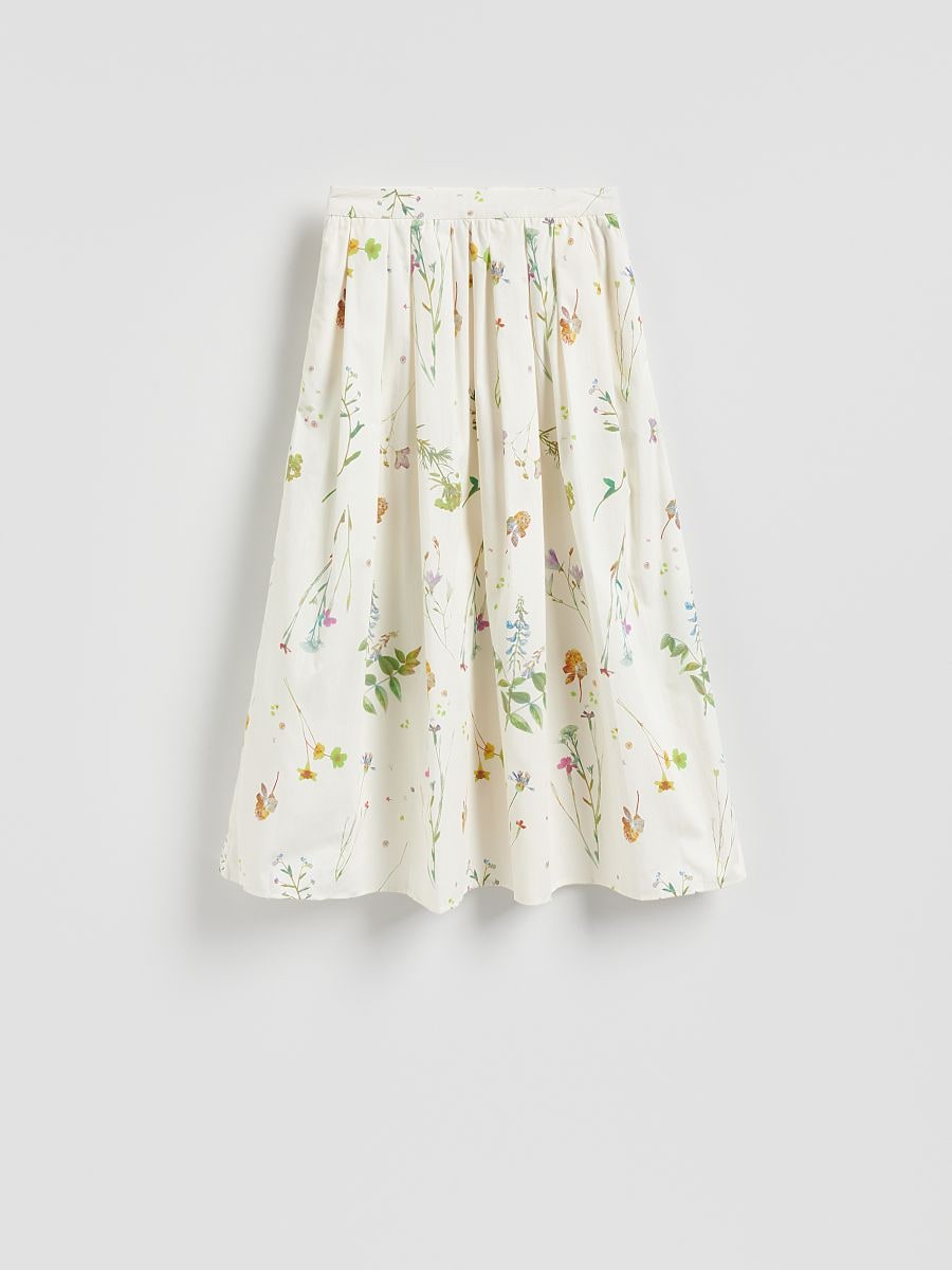 Jupe en coton à fleurs - Multicolore - RESERVED - 6
