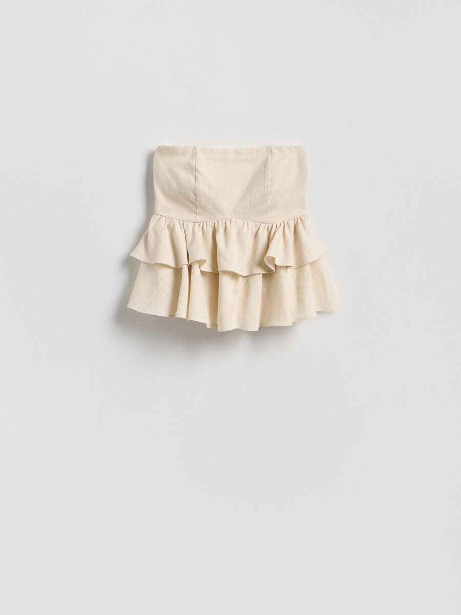 LADIES` BLOUSE - beige - RESERVED