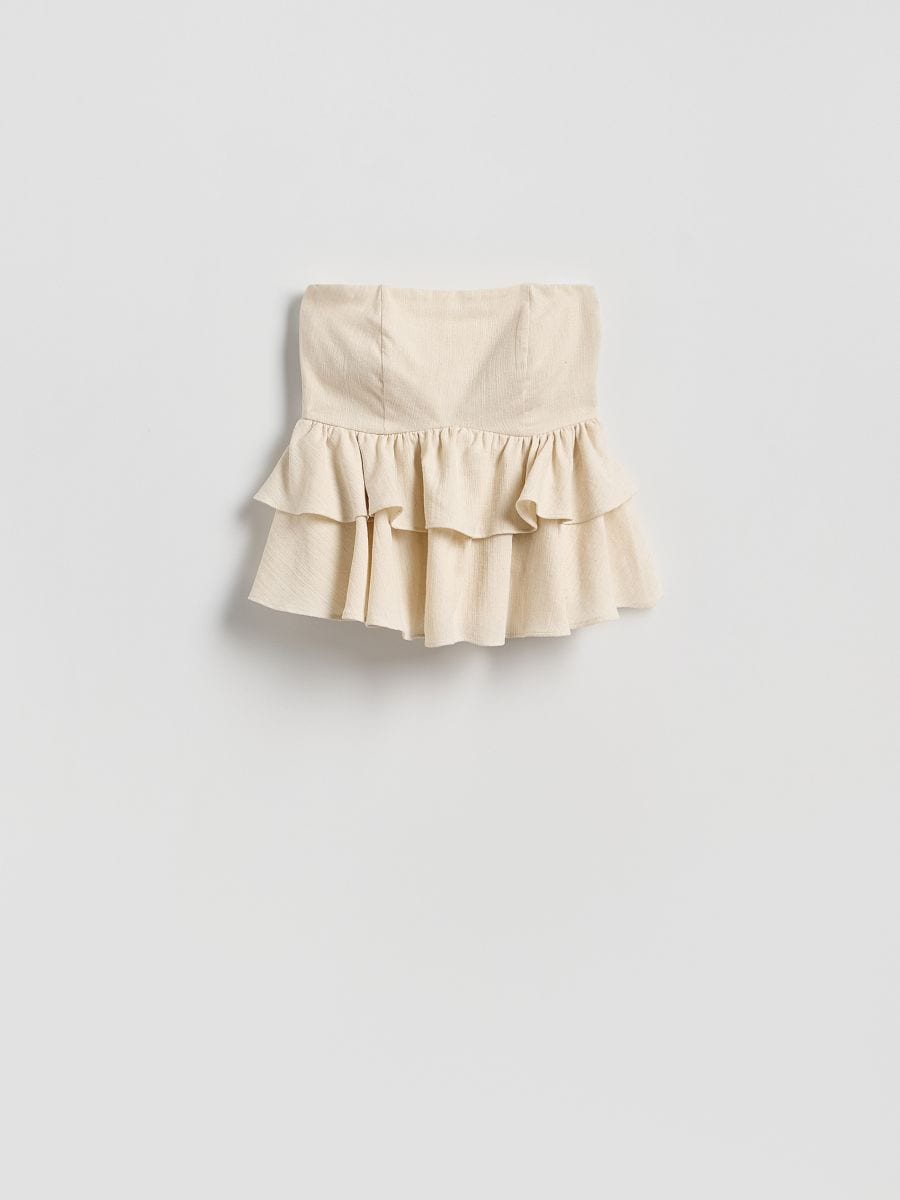 Linen-blend top - beige - RESERVED - 7