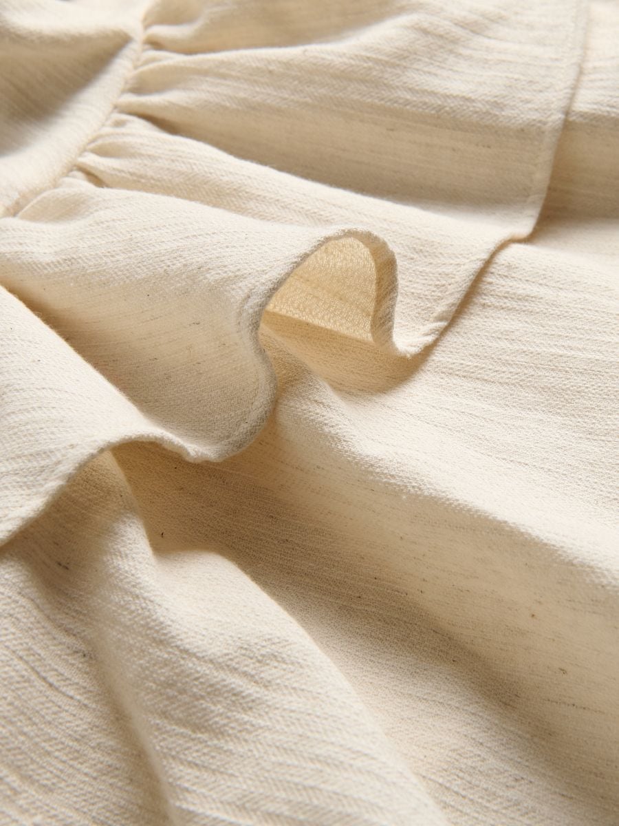 Linen-blend top - beige - RESERVED - 9