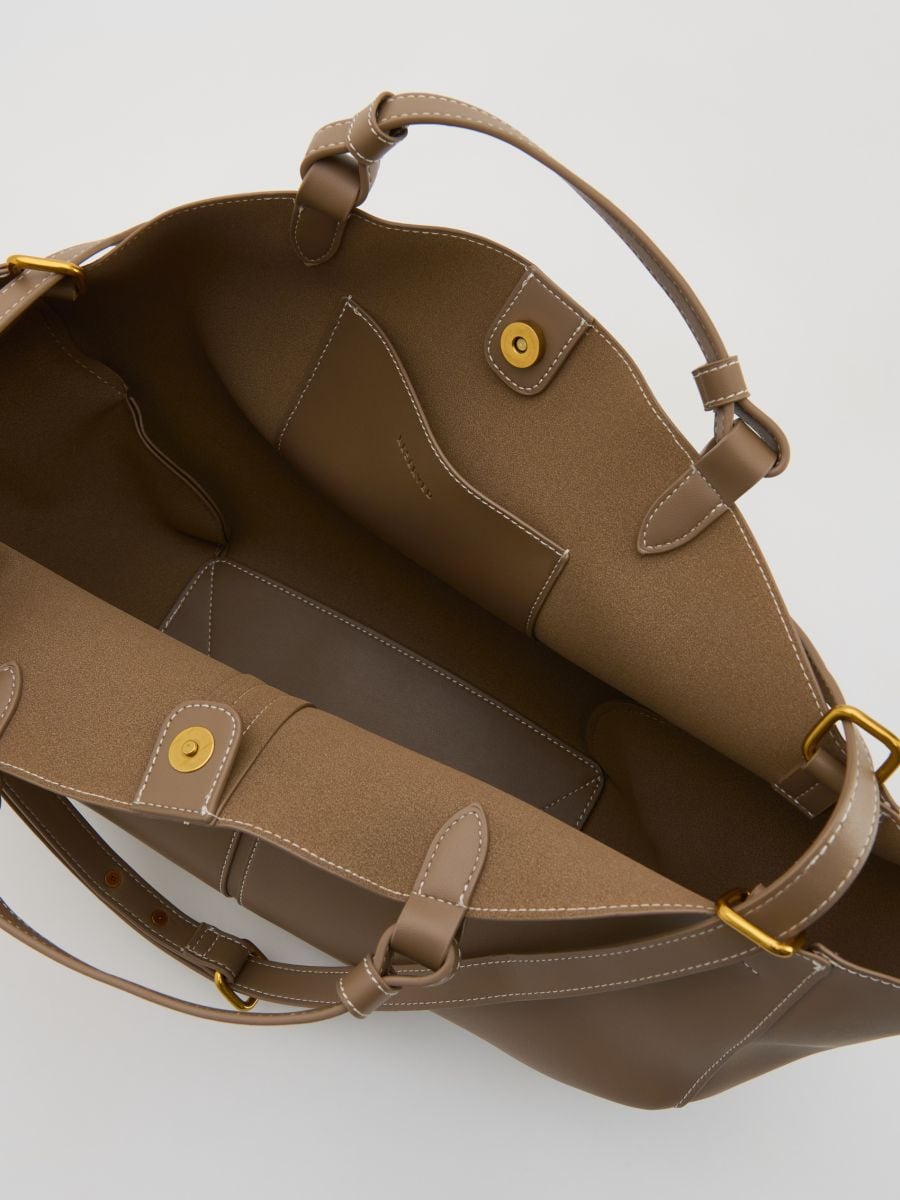 Torebka shopper Kolor brązowy - RESERVED - 731FC-84X