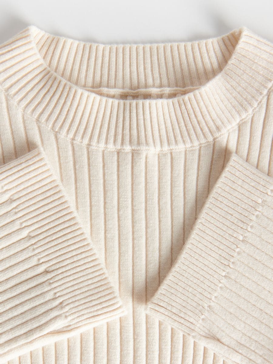 Jumper with flare sleeves - nude - RESERVED - 5