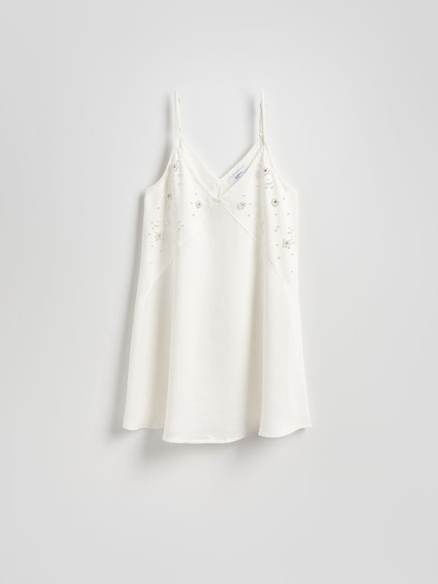 LADIES` DRESS - fehér - RESERVED