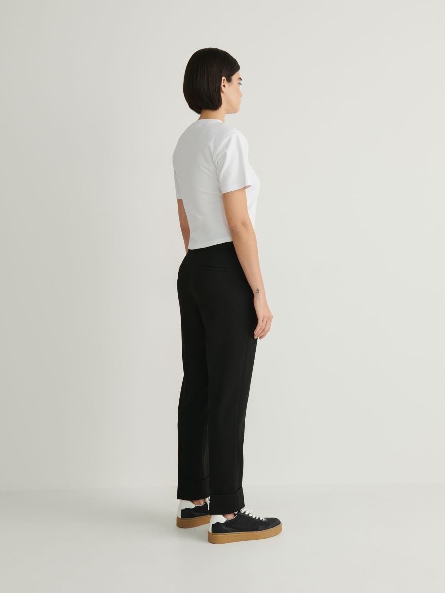 Trousers with cuffs - black - RESERVED - 3