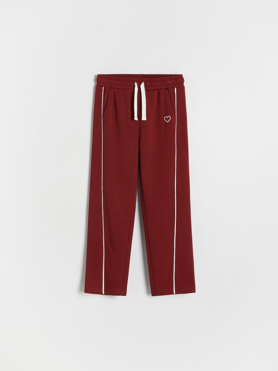 Sweatpants with stitching - maroon - RESERVED - 2