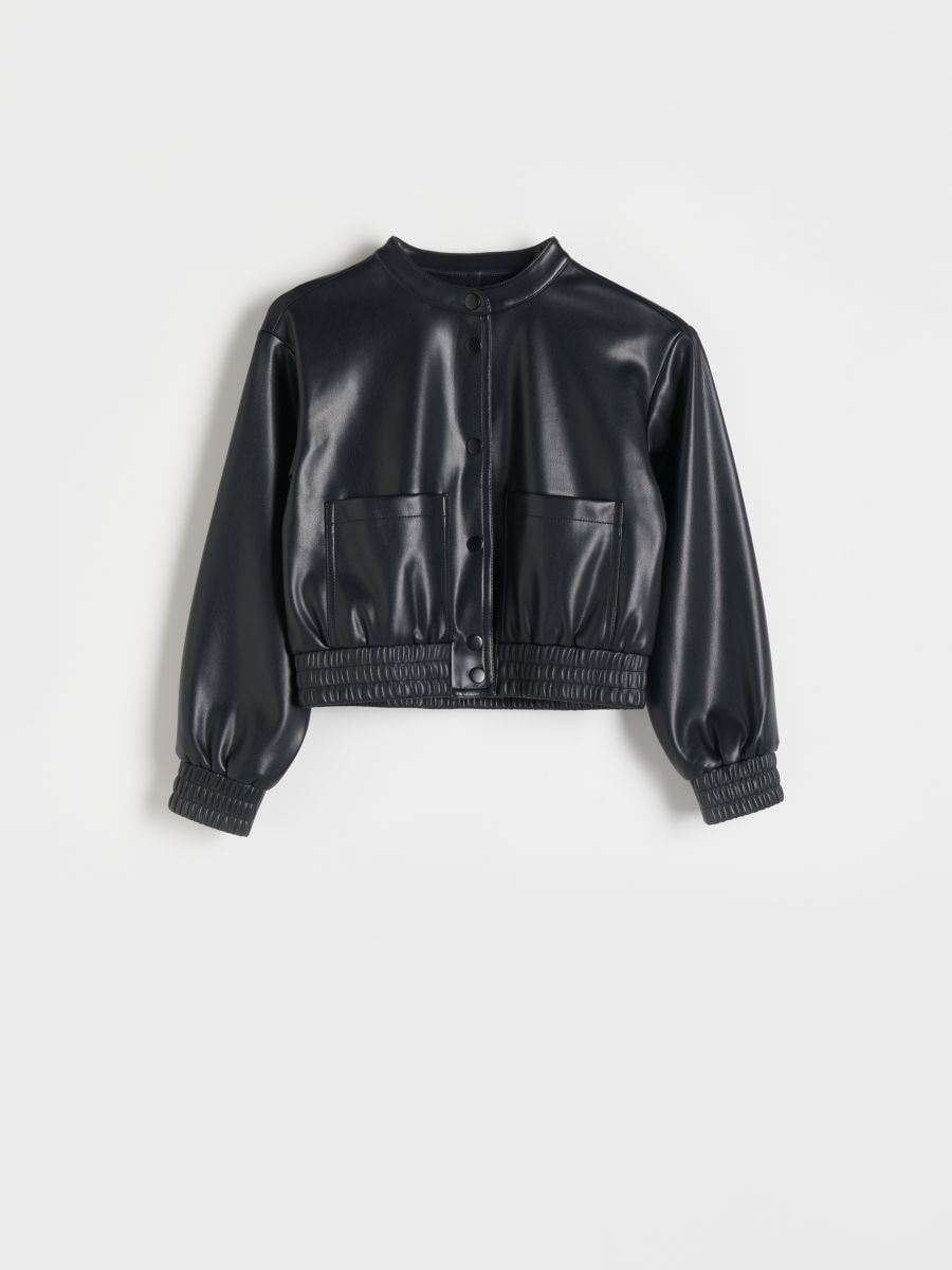 Faux leather shirt