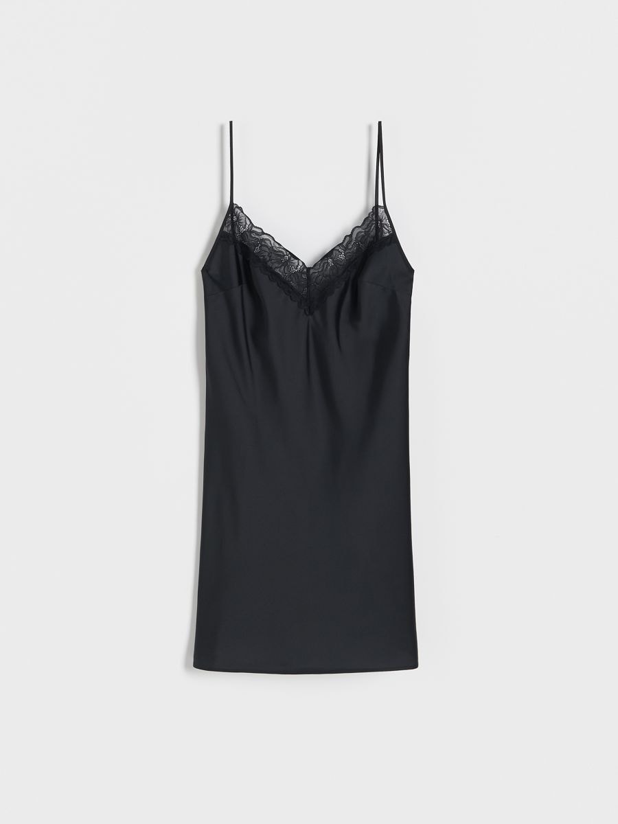 Camicia da notte con pizzo - nero - RESERVED - 2