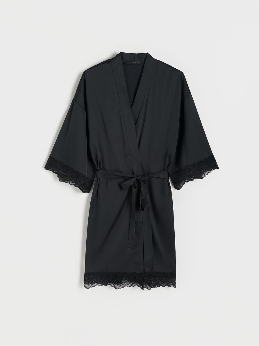 Robe with lace - black - RESERVED - 2