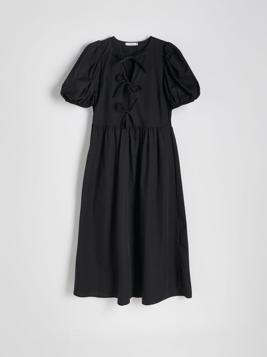 Cotton maxi dress - black - RESERVED