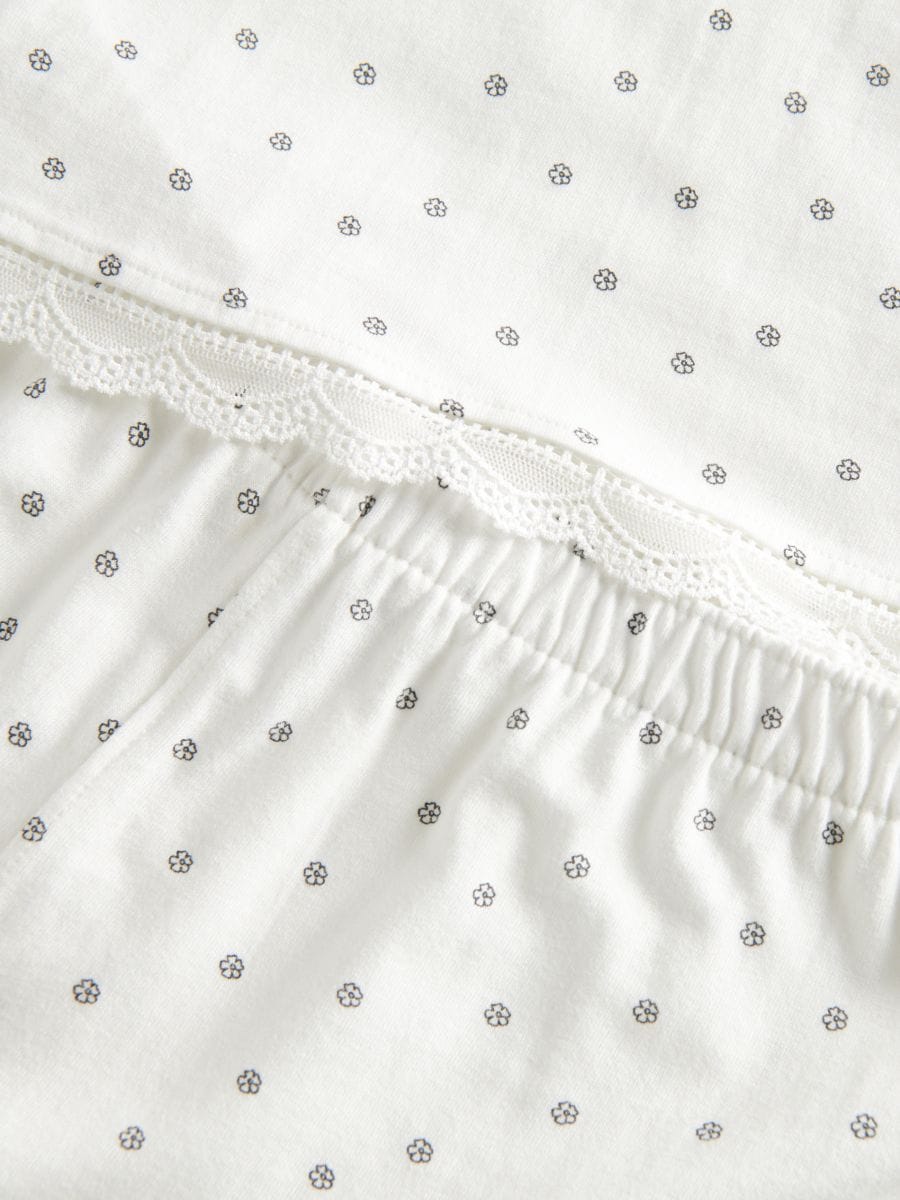 Zweiteiliges Pyjama-Set mit Spitzendetails - beige - RESERVED - 3