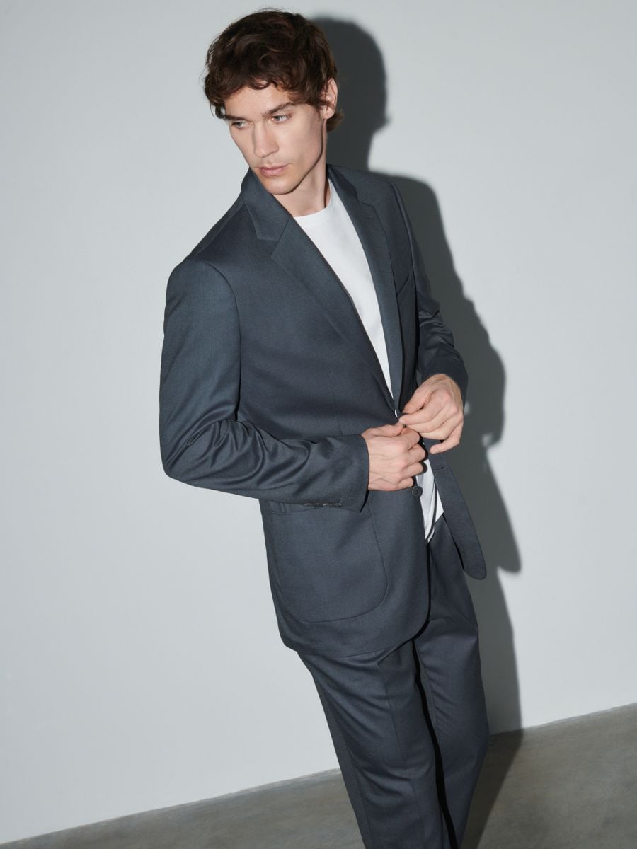 Marynarka slim fit - szary - RESERVED - 10