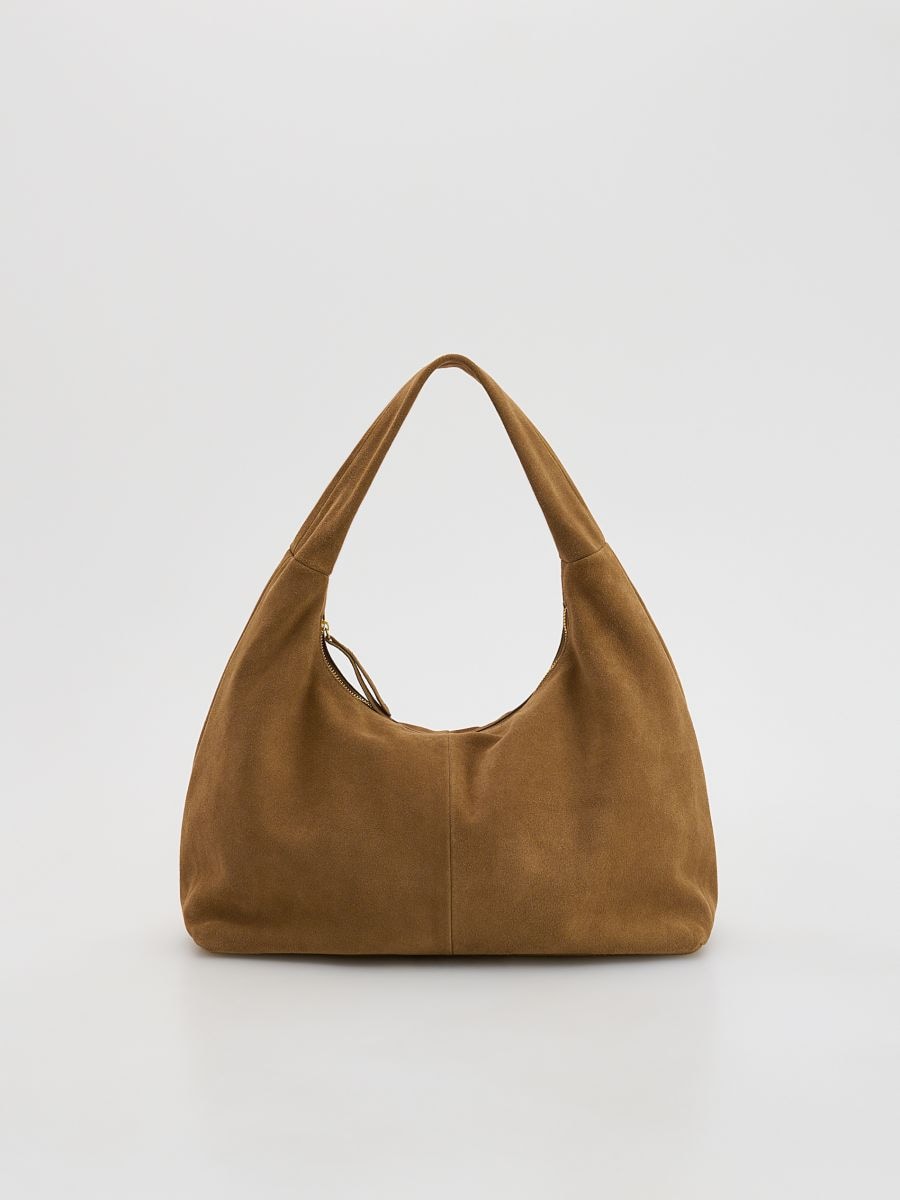 Suede hobo bag - beige - RESERVED