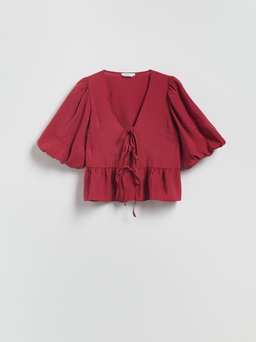 Modal rich top - maroon - RESERVED