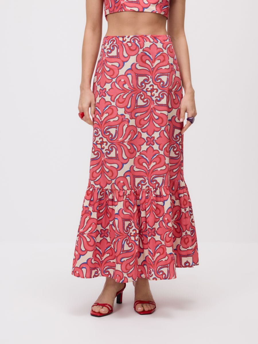 Midi skirt - multicolor - RESERVED - 4