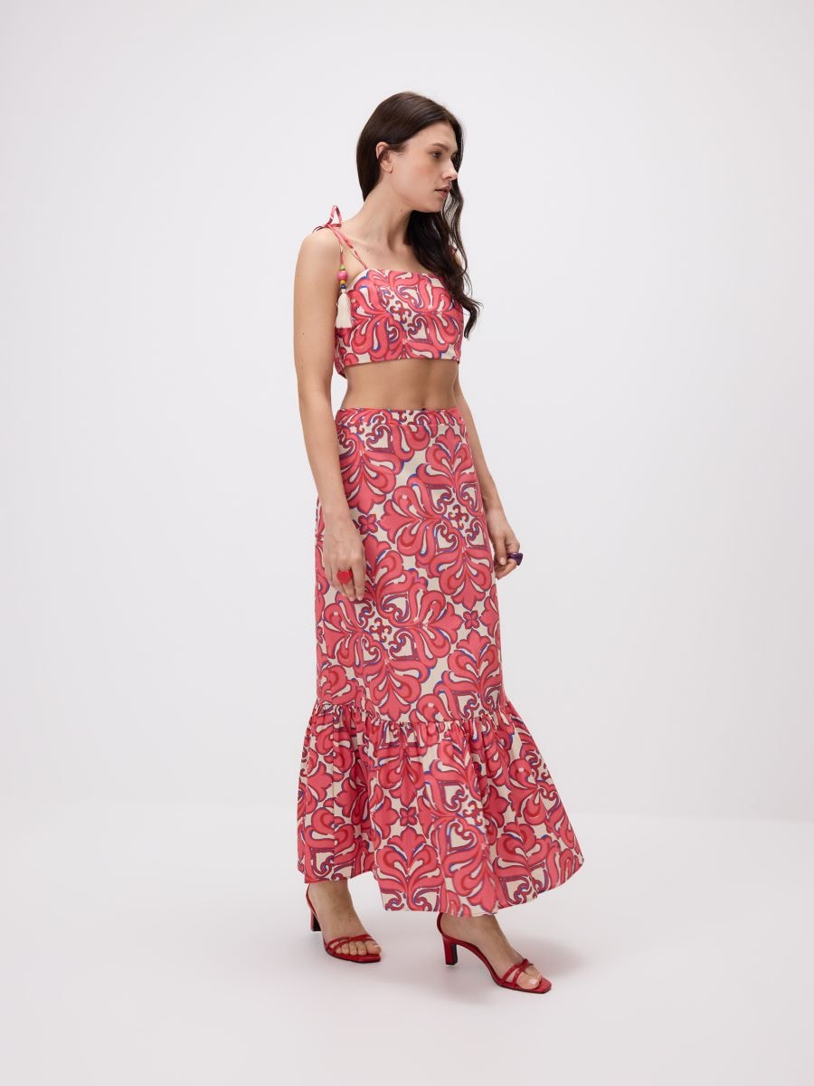 Midi skirt - multicolor - RESERVED - 5