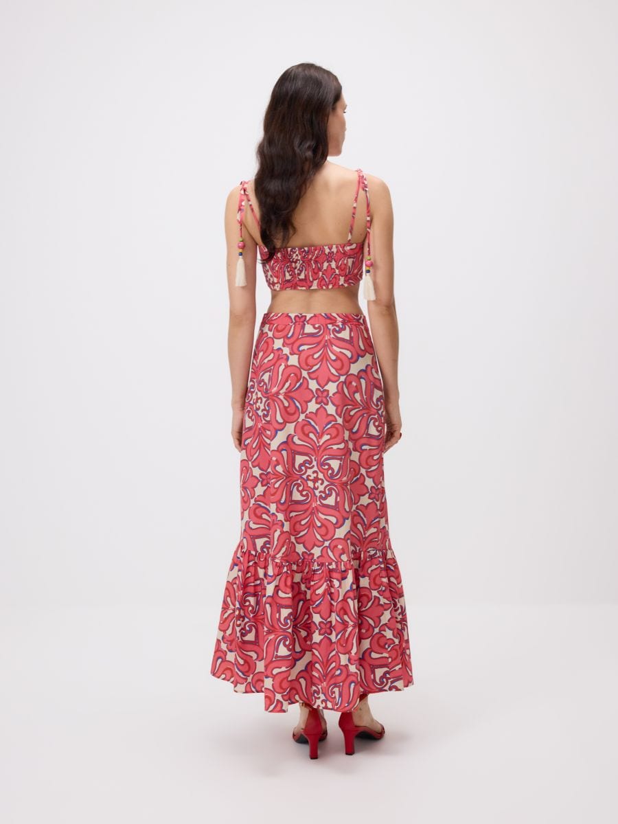 Midi skirt - multicolor - RESERVED - 6