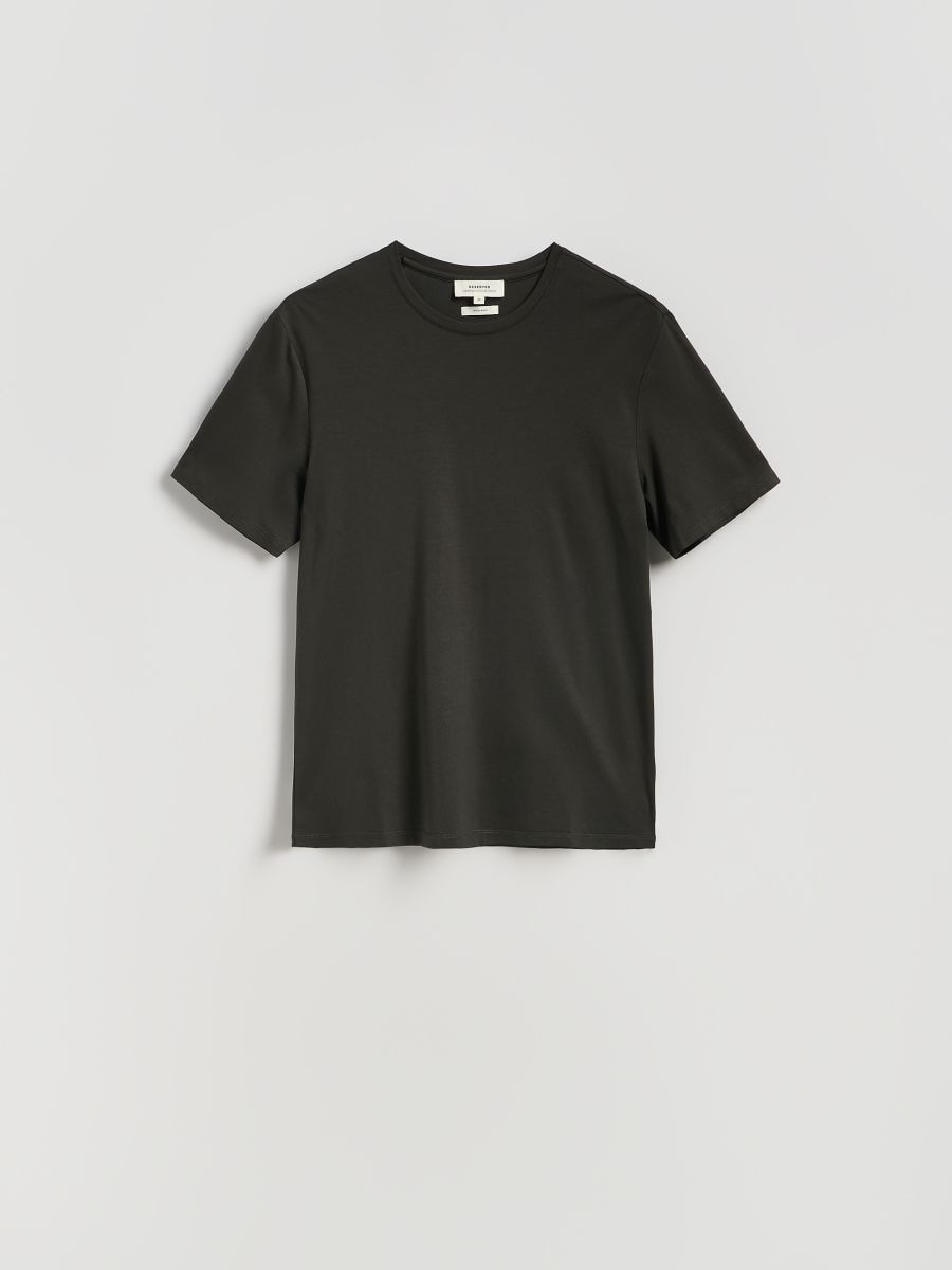 T-shirt regular z modalem - zielony - RESERVED