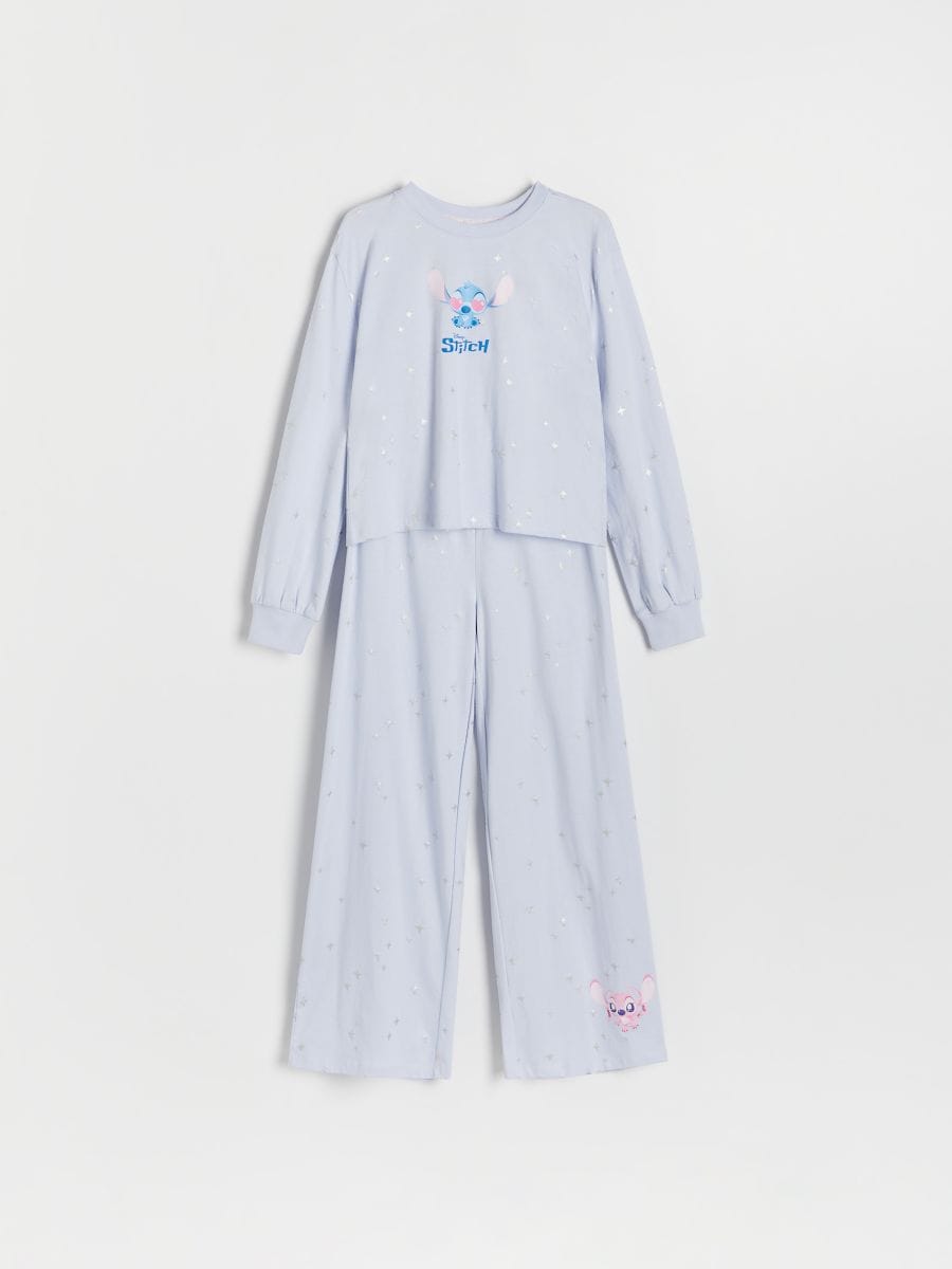 Lilo & Stitch-pyjamassæt i to dele - bleg blå - RESERVED