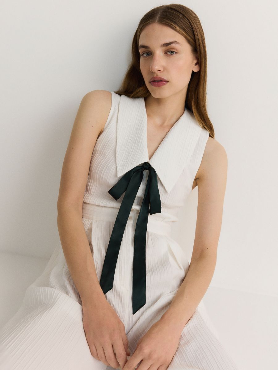 Viscose blend jumpsuit - white - RESERVED - 2