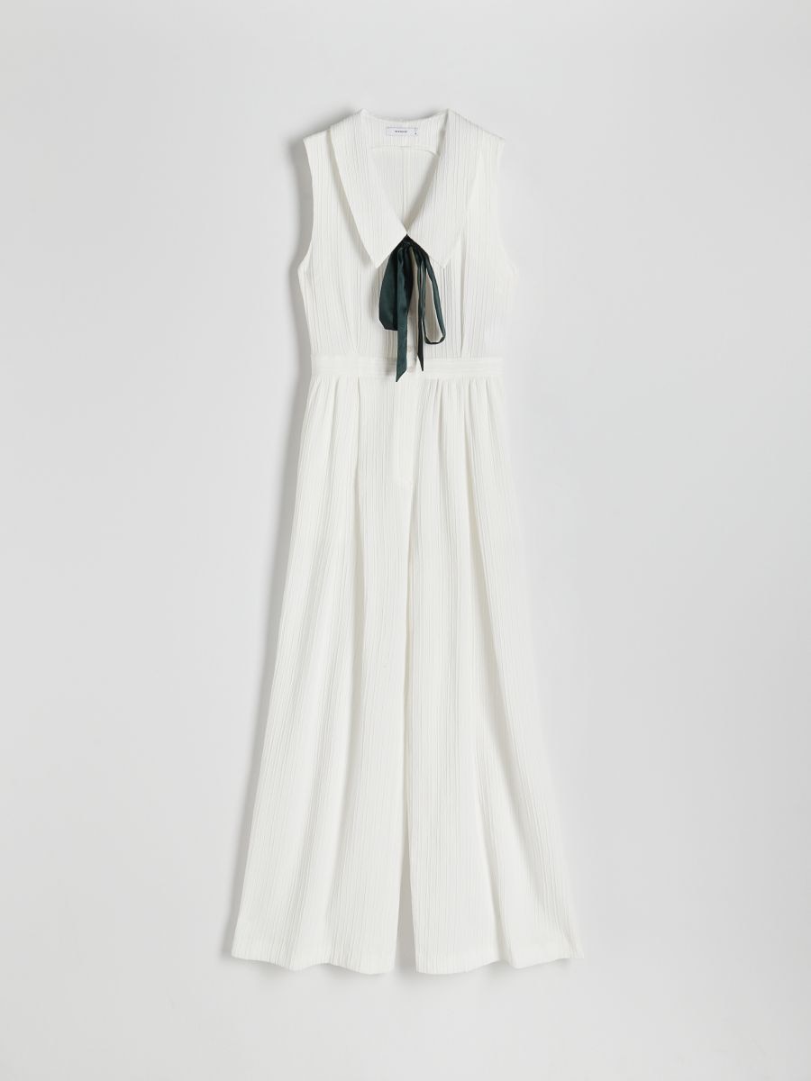 Viscose blend jumpsuit - white - RESERVED - 5