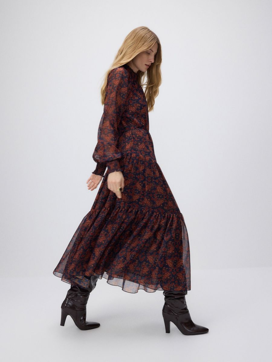 Maxikleid aus Chiffon - bunt - RESERVED - 2