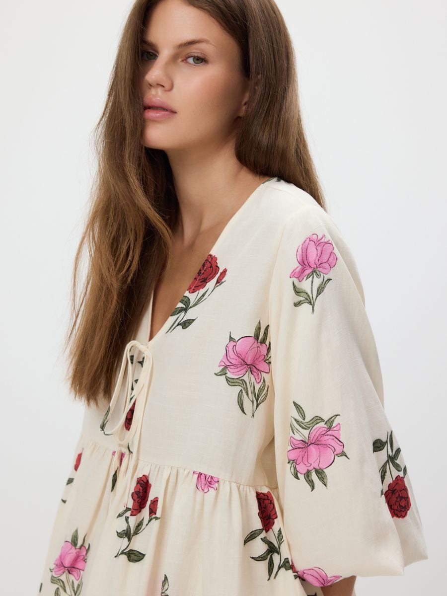 Floral blouse - multicolor - RESERVED