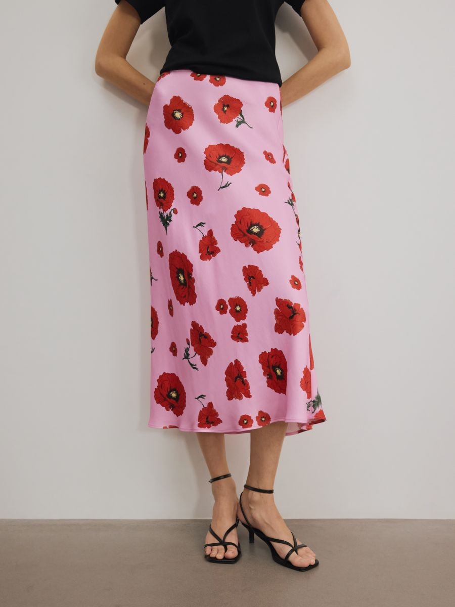 Viscose skirt - pink - RESERVED